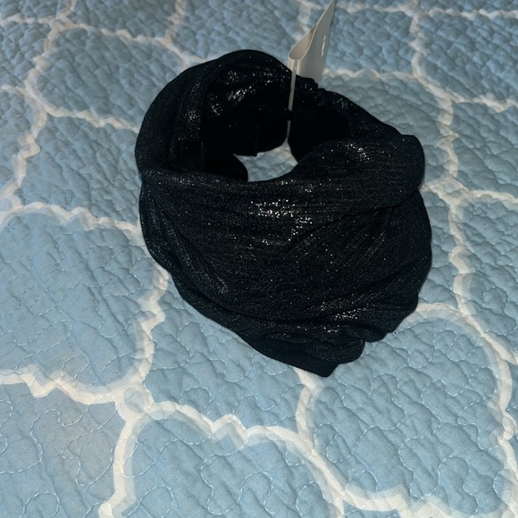 SO Girls Black Shimmer Wide Headband/Wrap - Picture 7 of 10